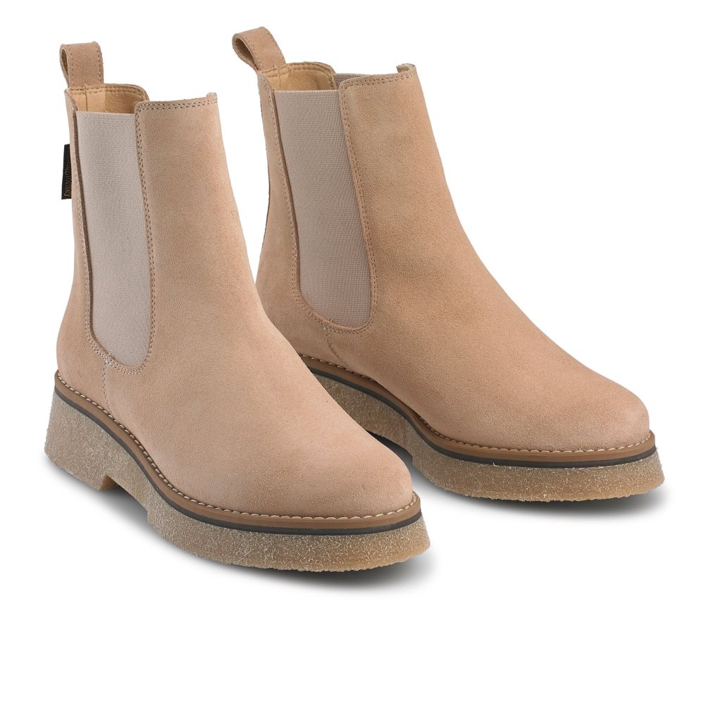 Light Brown Russell And Bromley Eden Crepe Women's Chelsea Boots | CA-7219X