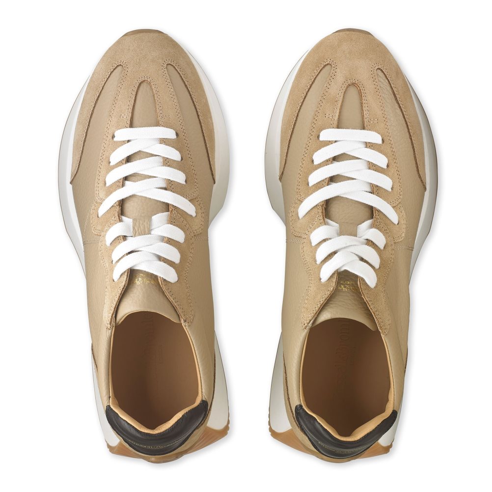 Light Brown Russell And Bromley Hourglass M Flared Sole Men's Sneakers | CA-3692Q