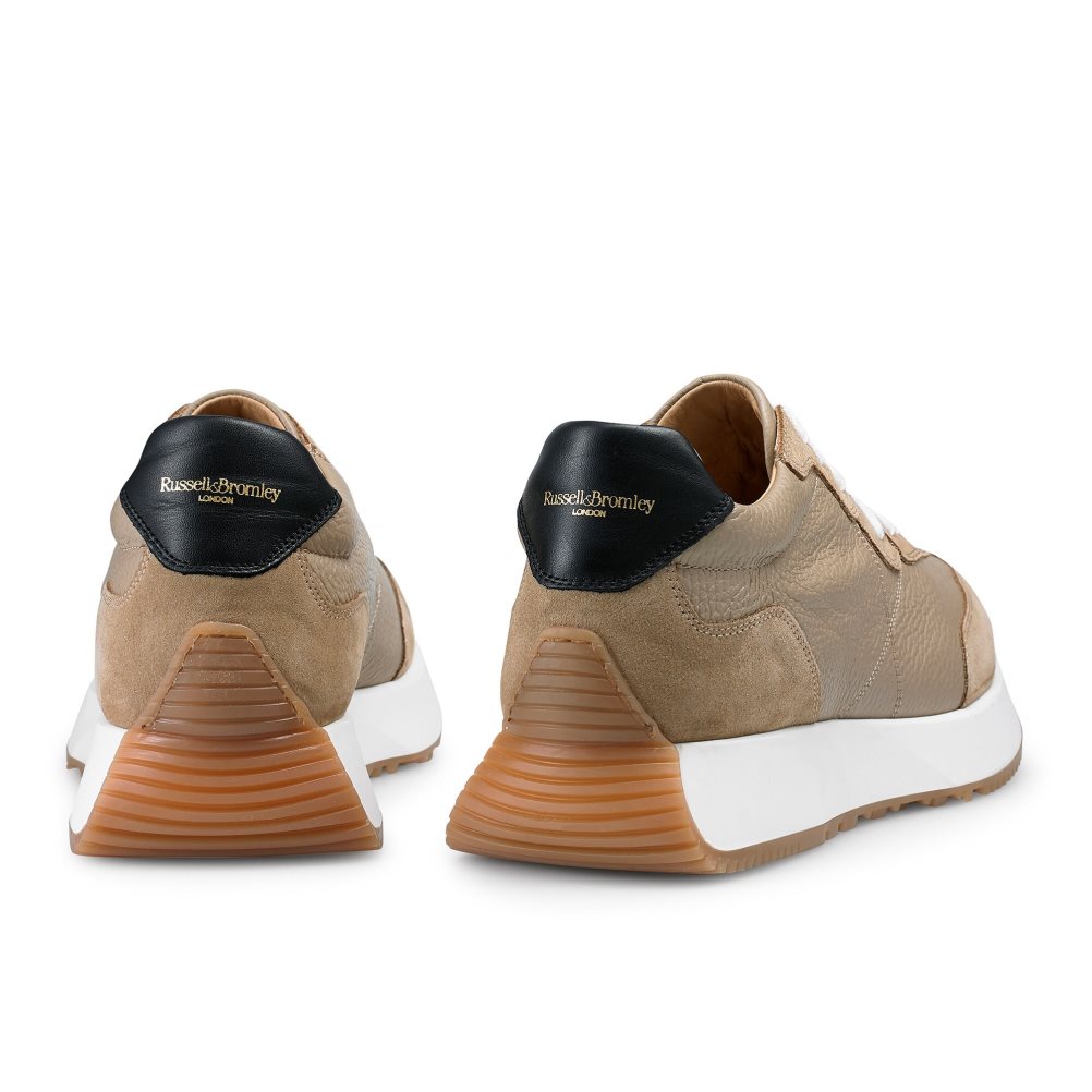 Light Brown Russell And Bromley Hourglass M Flared Sole Men's Sneakers | CA-3692Q