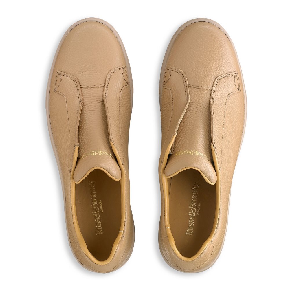 Light Brown Russell And Bromley Park Up Flatform Laceless Women's Platform Shoes | CA-1730S