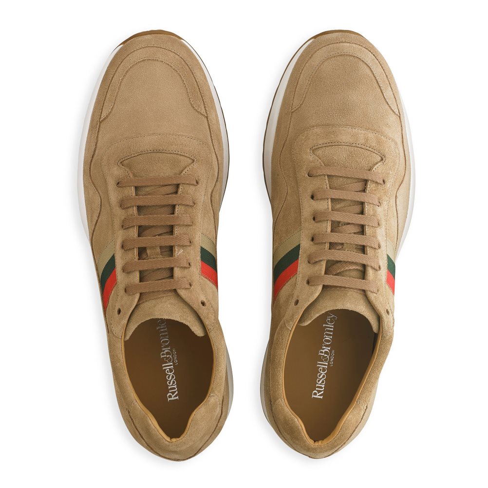 Light Brown Russell And Bromley Run Time Lace-up Men's Sneakers | CA-6219J