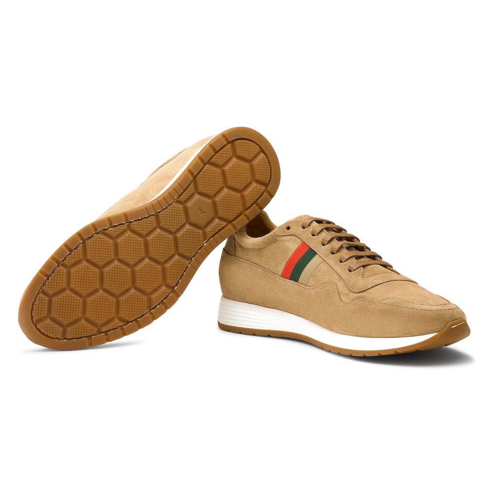 Light Brown Russell And Bromley Run Time Lace-up Men's Sneakers | CA-6219J