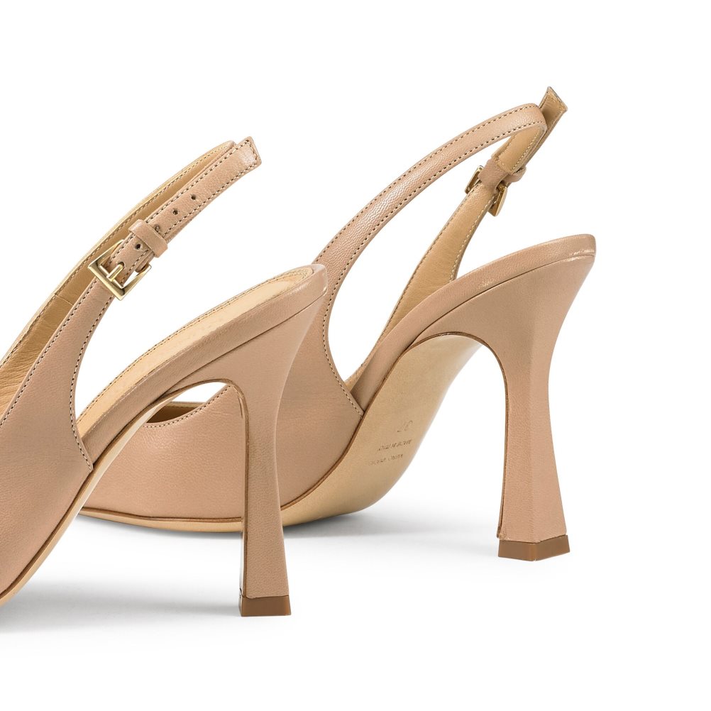 Light Brown Russell And Bromley Slingback Point Women's Pumps | CA-5348Z