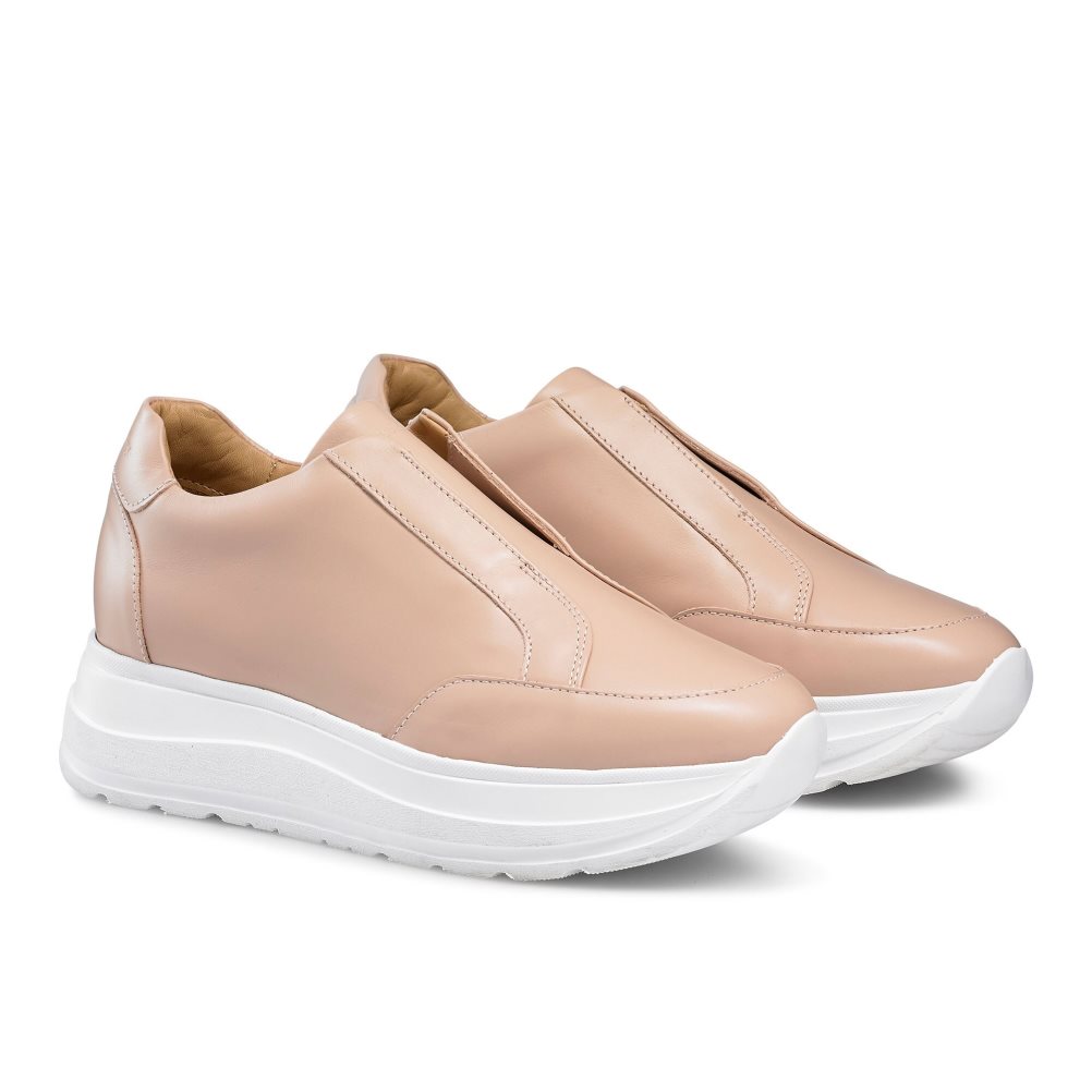 Light Brown Russell And Bromley Speed Up Laceless Runner Women's Sneakers | CA-8167C