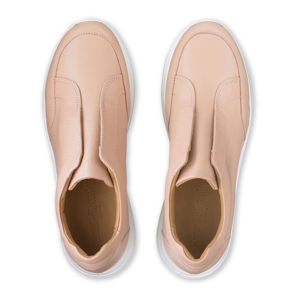 Light Brown Russell And Bromley Speed Up Laceless Runner Women's Sneakers | CA-8167C