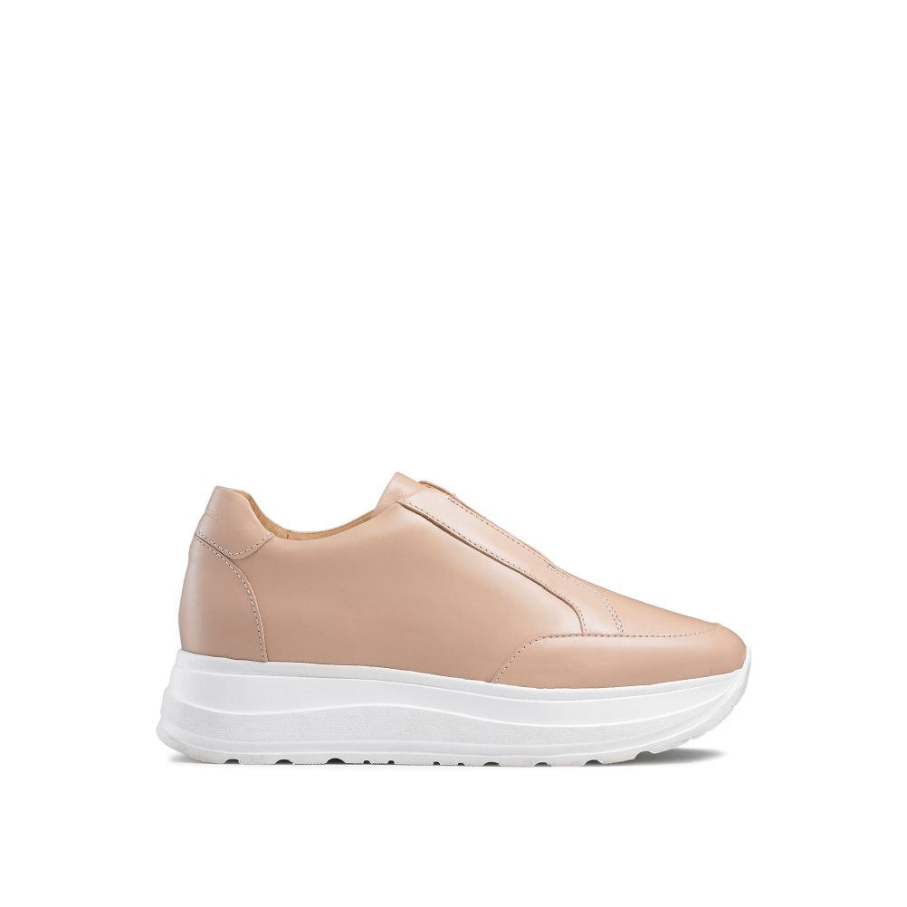 Light Brown Russell And Bromley Speed Up Laceless Runner Women\'s Sneakers | CA-8167C