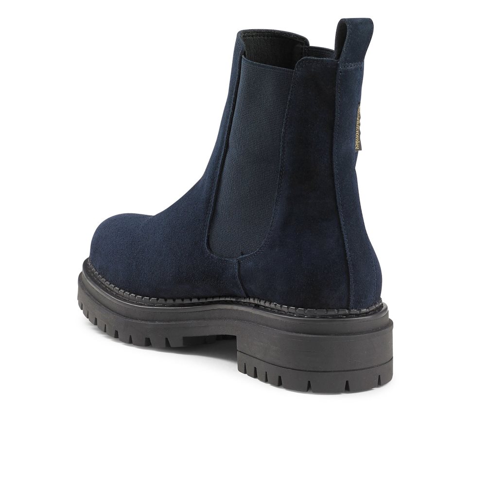 Navy Russell And Bromley Company Combat Women's Chelsea Boots | CA-6319I