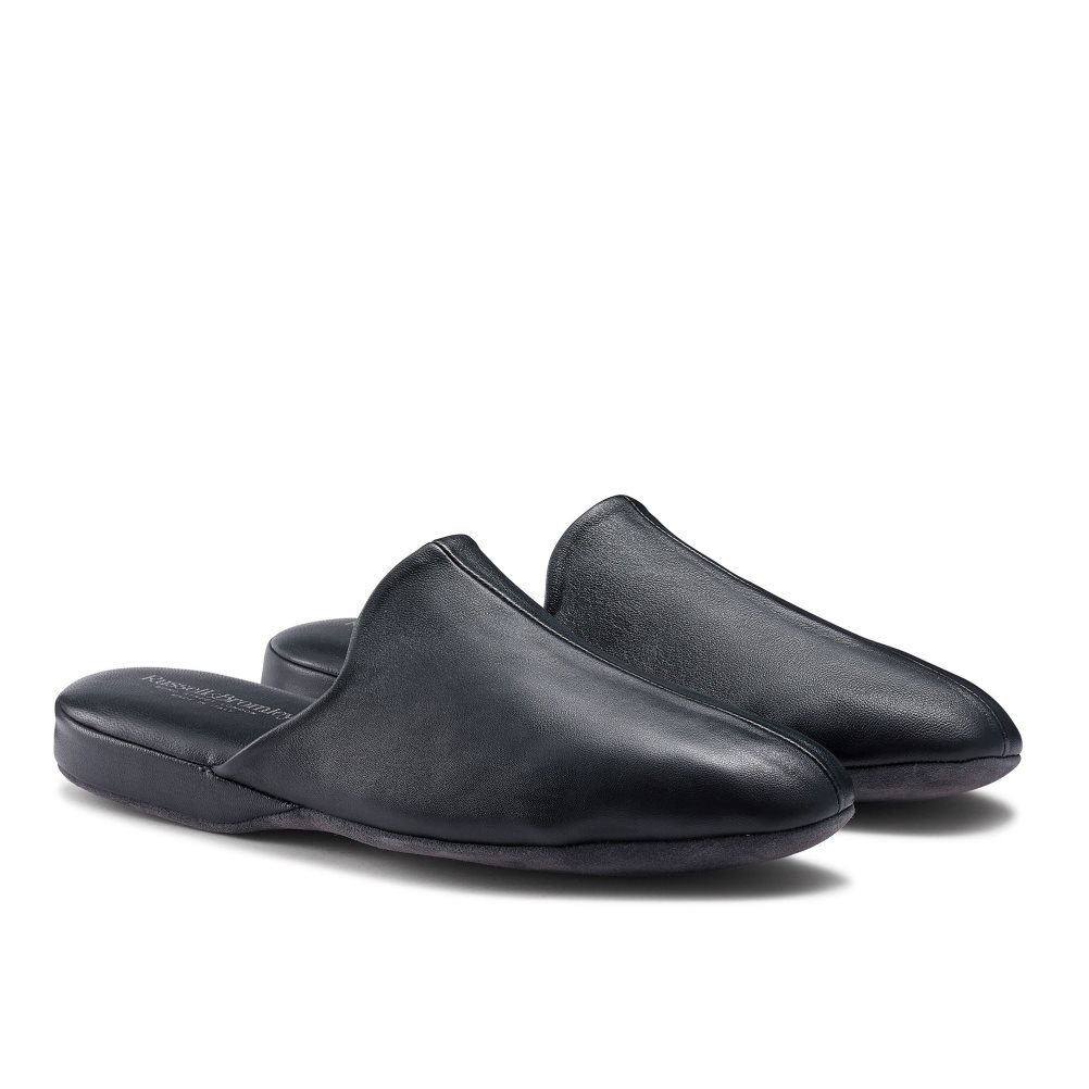 Navy Russell And Bromley Dominic Men's Slippers | CA-4532Y