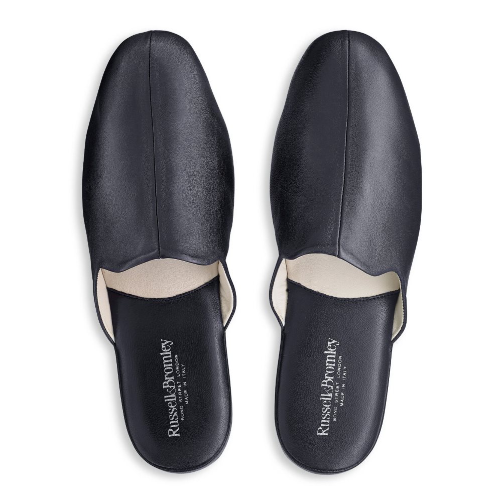 Navy Russell And Bromley Dominic Men's Slippers | CA-4532Y