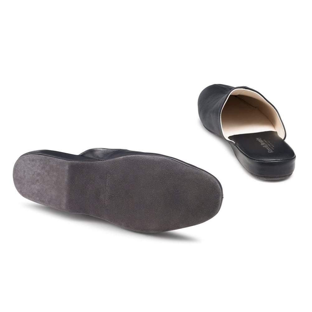 Navy Russell And Bromley Dominic Men's Slippers | CA-4532Y