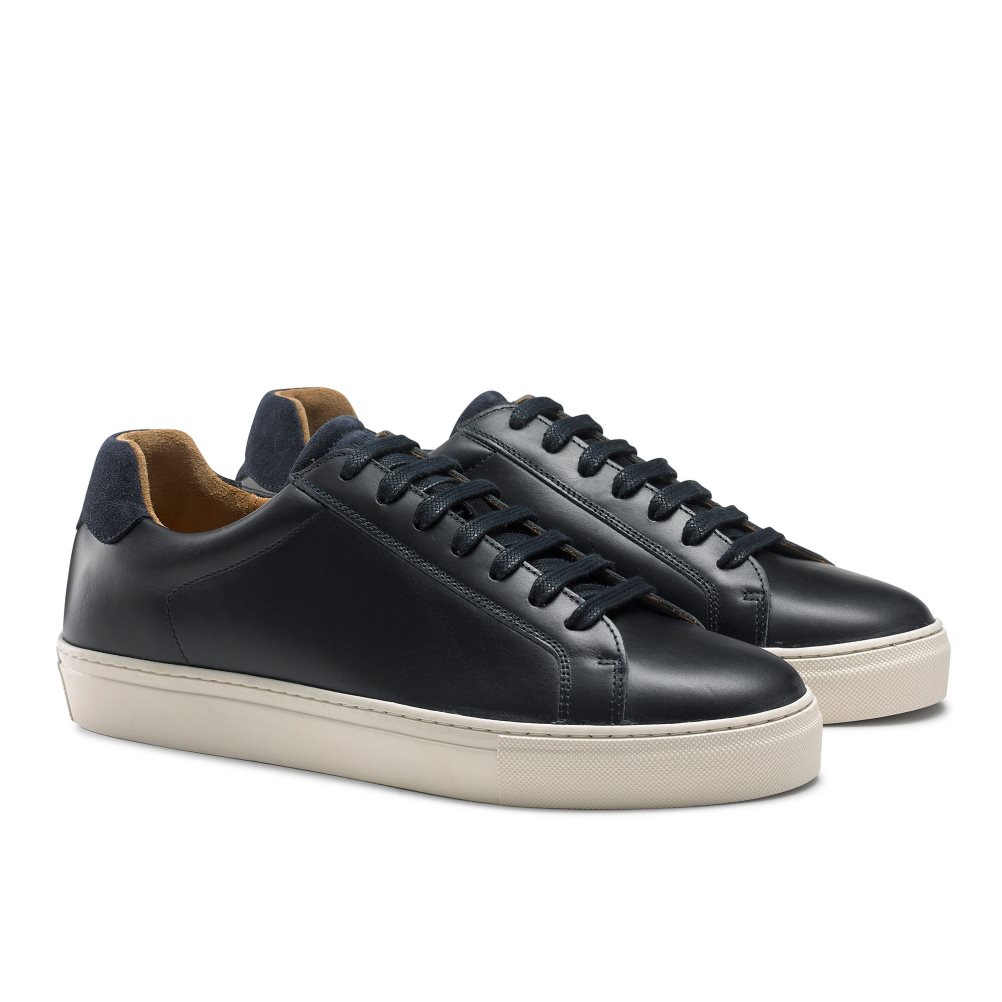 Navy Russell And Bromley Downfield Derby Lace Up Men's Sneakers | CA-5782A