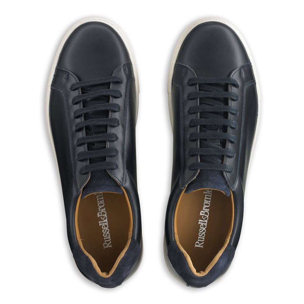 Navy Russell And Bromley Downfield Derby Lace Up Men's Sneakers | CA-5782A