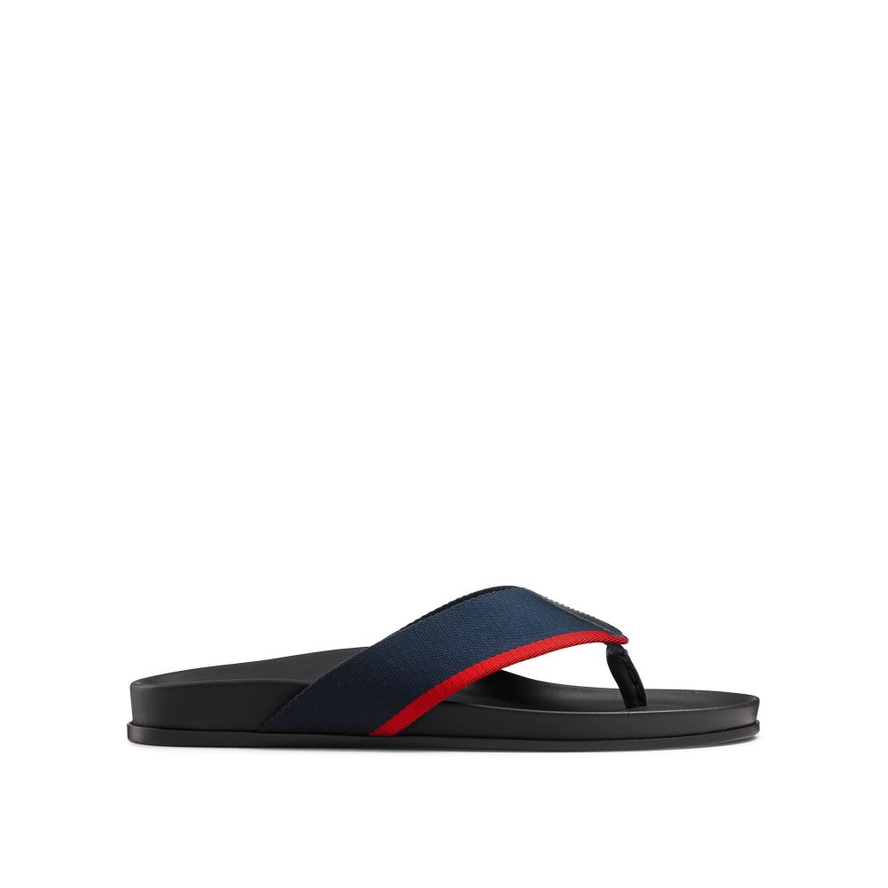 Navy Russell And Bromley Fab Men\'s Toe-Post Sandals | CA-8374M