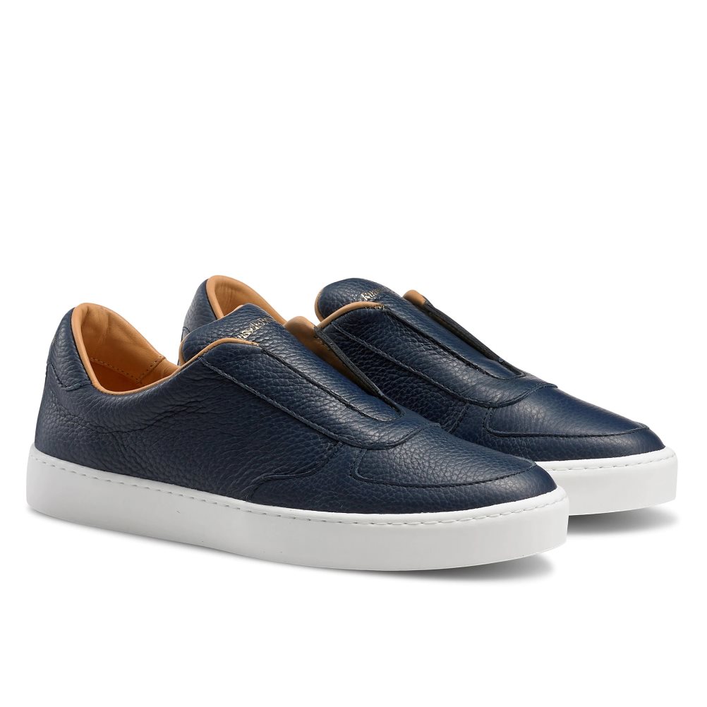 Navy Russell And Bromley Fifth Ave Laceless Women's Platform Shoes | CA-2156Y