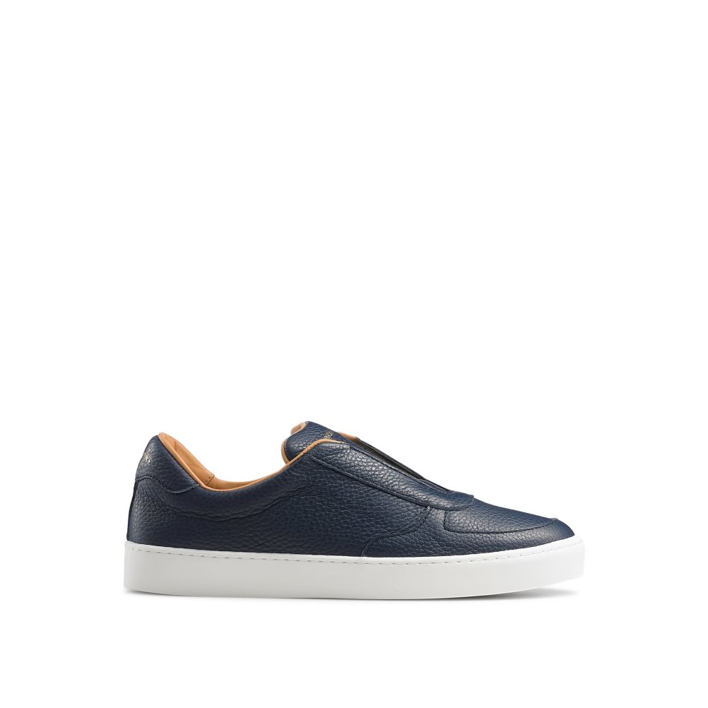 Navy Russell And Bromley Fifth Ave Laceless Women\'s Platform Shoes | CA-2156Y
