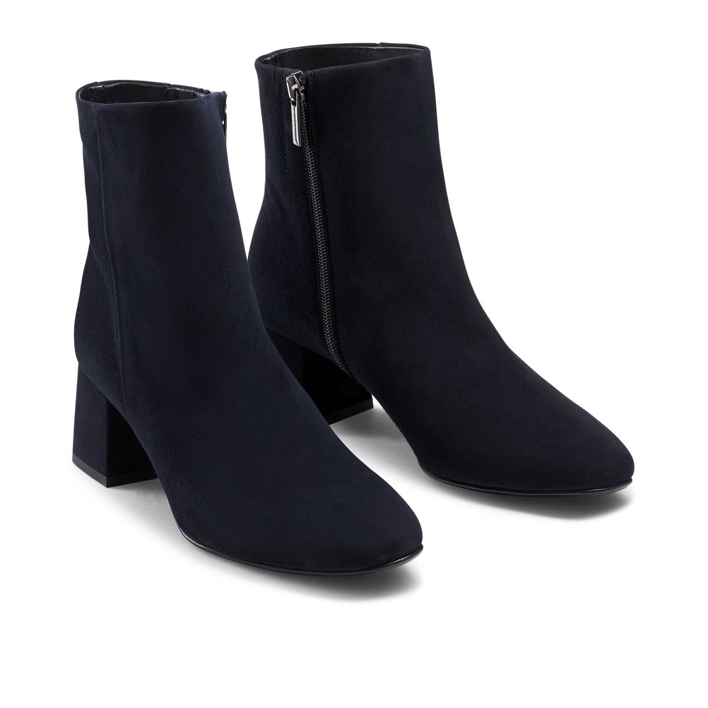 Navy Russell And Bromley Infinity Women's Ankle Boots | CA-6513Q