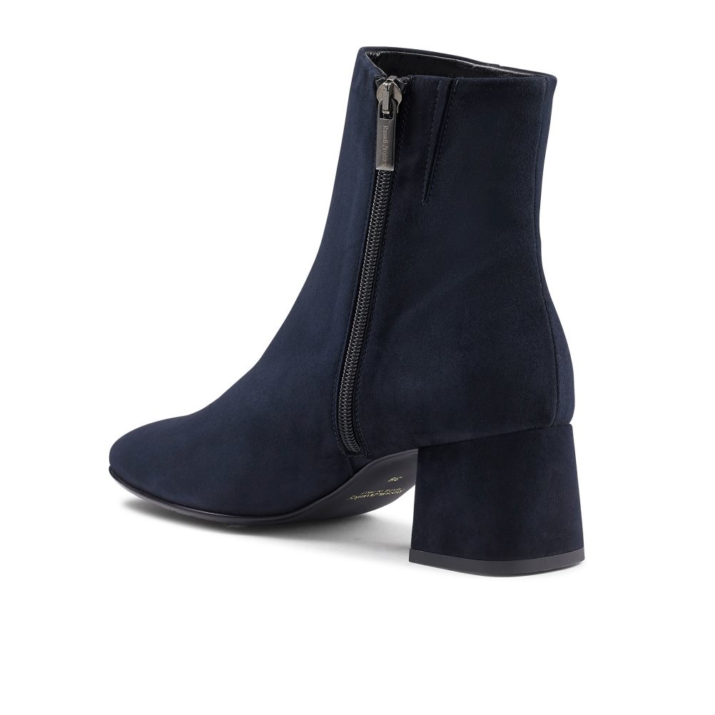 Navy Russell And Bromley Infinity Women's Ankle Boots | CA-6513Q