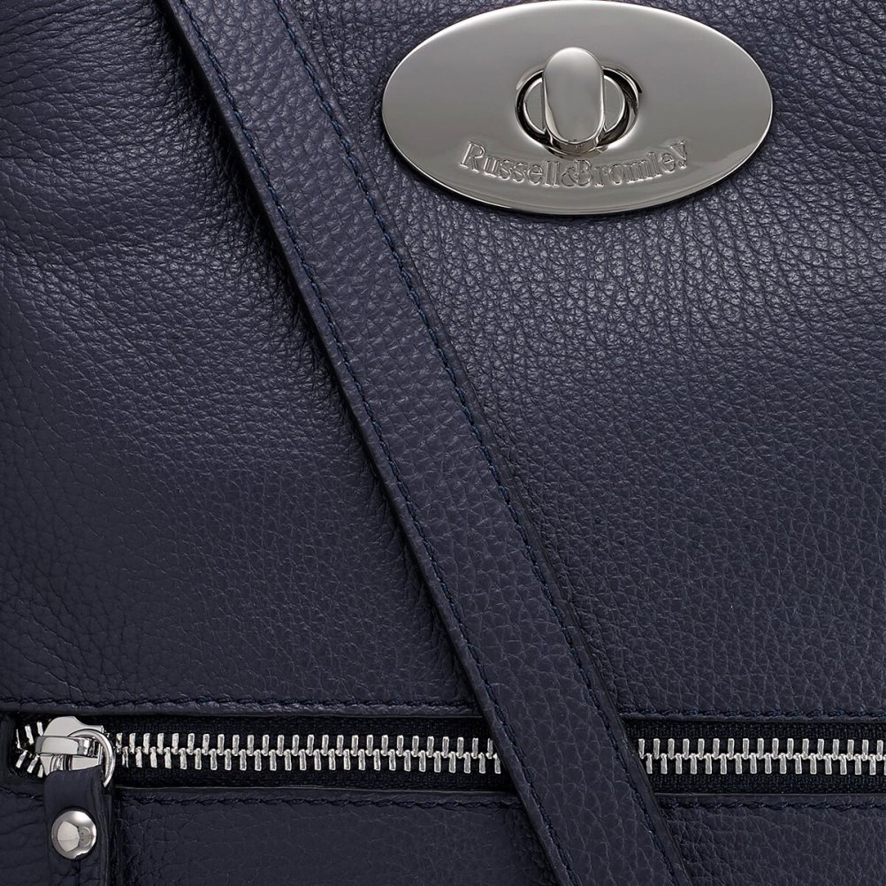 Navy Russell And Bromley Lincoln Turnlock Women's Crossbody Bags | CA-5693L