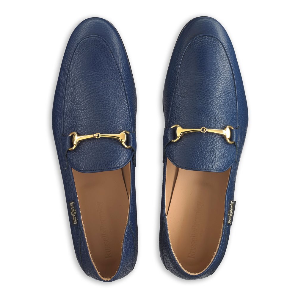 Navy Russell And Bromley Loafer M Snaffle Men's Formal Shoes | CA-0283B
