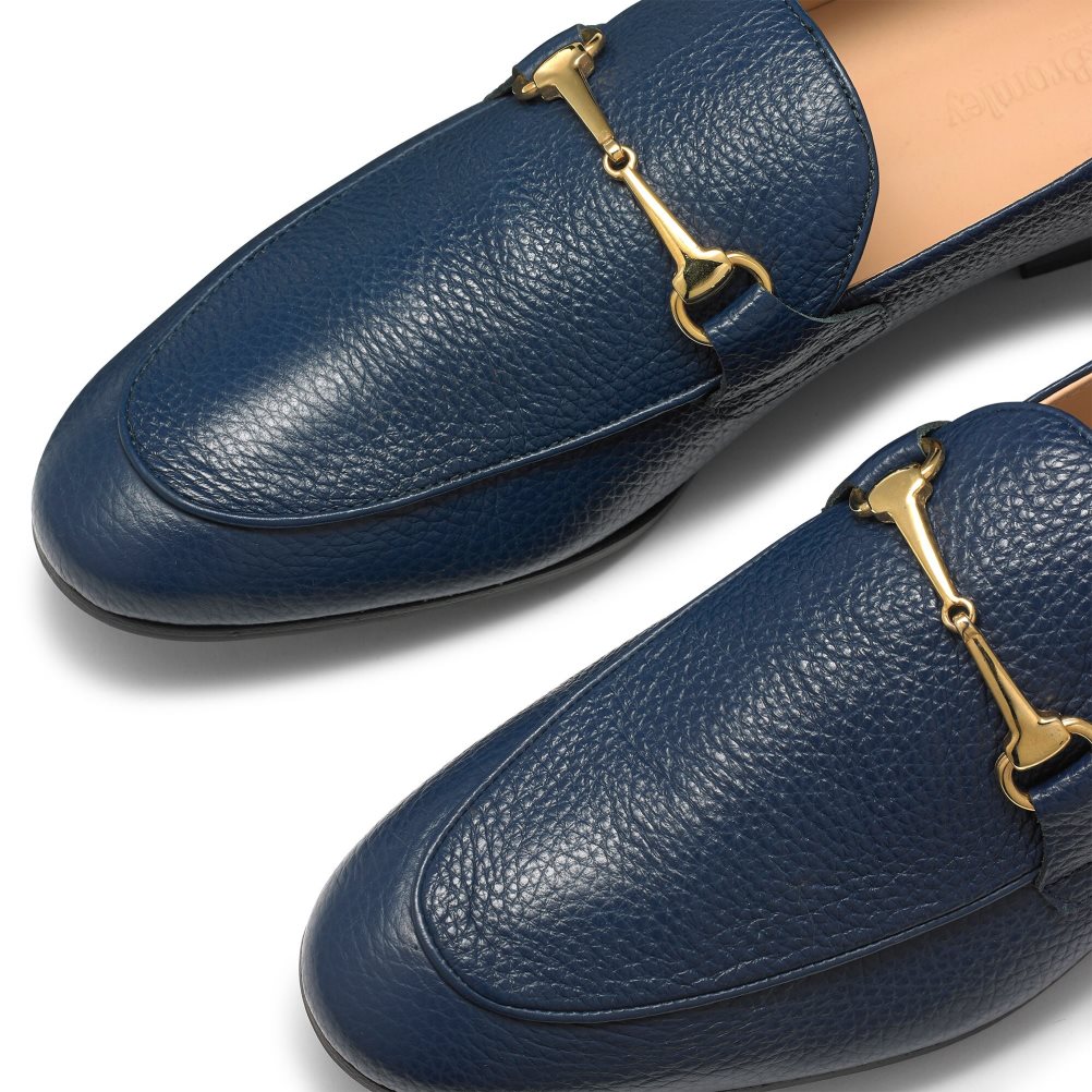 Navy Russell And Bromley Loafer M Snaffle Men's Formal Shoes | CA-0283B