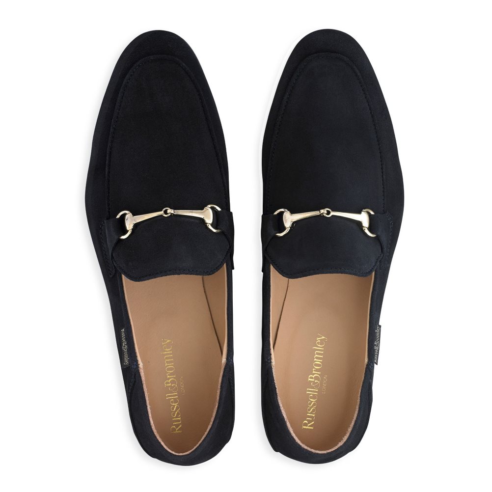 Navy Russell And Bromley Loafer M Snaffle Men's Formal Shoes | CA-5493L