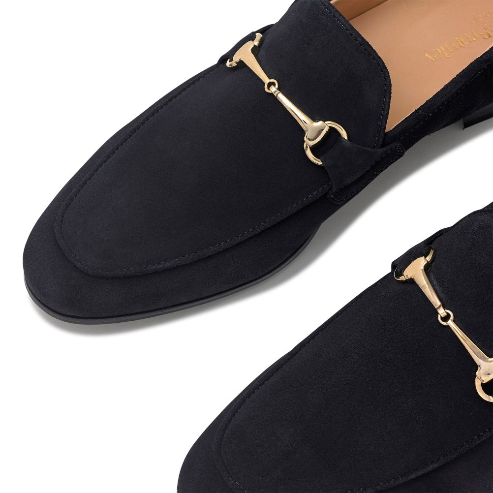 Navy Russell And Bromley Loafer M Snaffle Men's Formal Shoes | CA-5493L