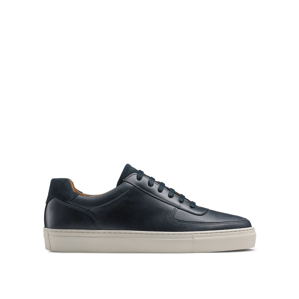 Navy Russell And Bromley Outfield Lace Up Men\'s Sneakers | CA-4526N