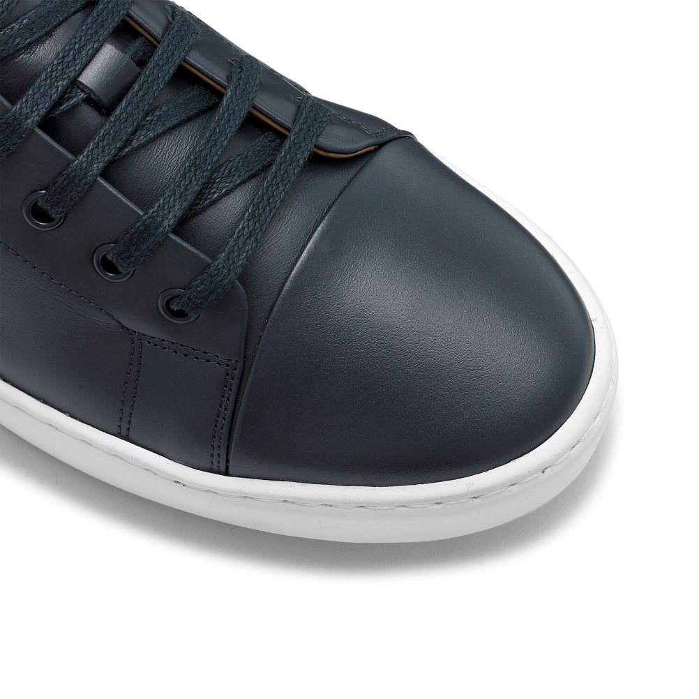 Navy Russell And Bromley Park Hi M High Top Men's Sneakers | CA-4809E