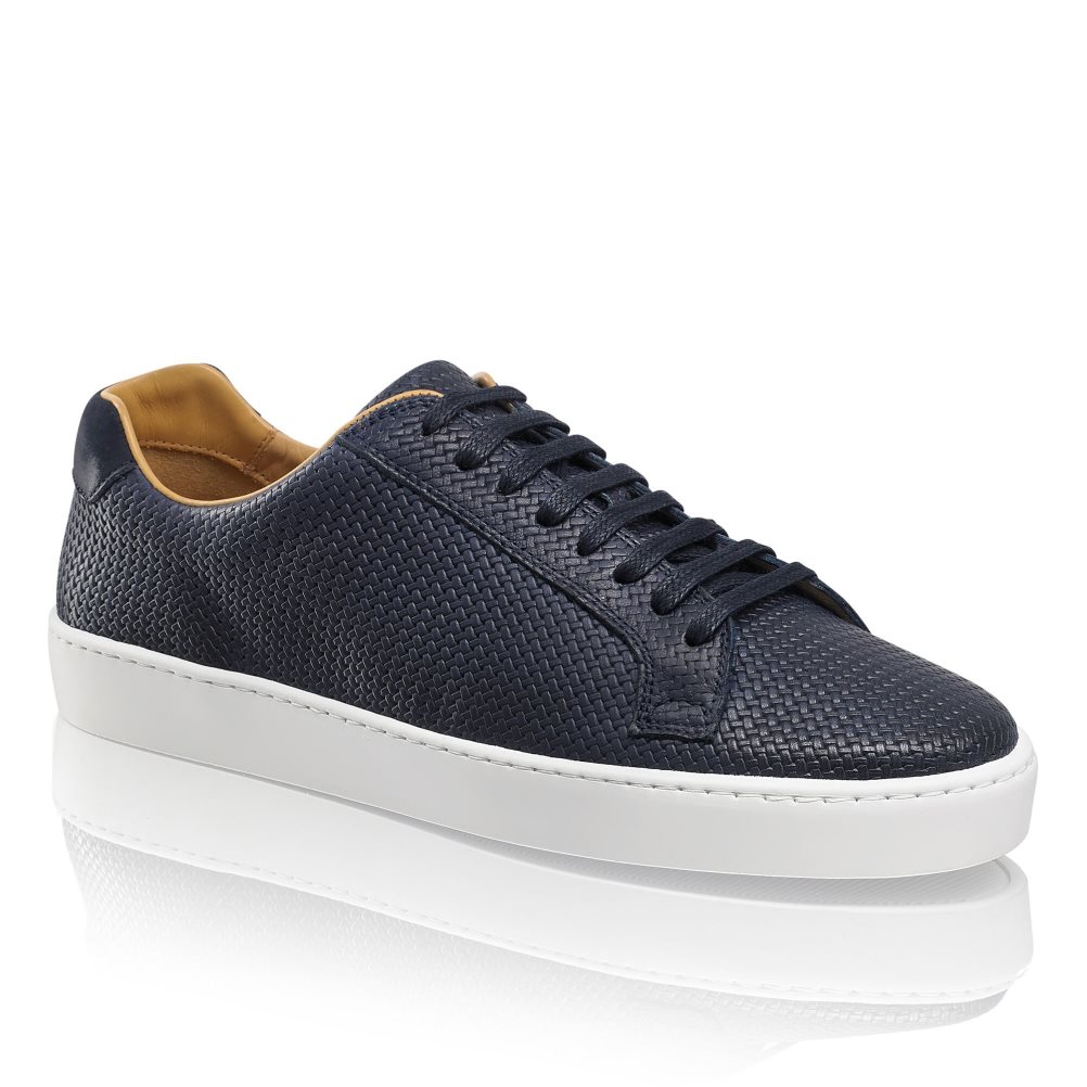 Navy Russell And Bromley Park Run Low-top Men's Sneakers | CA-4732G
