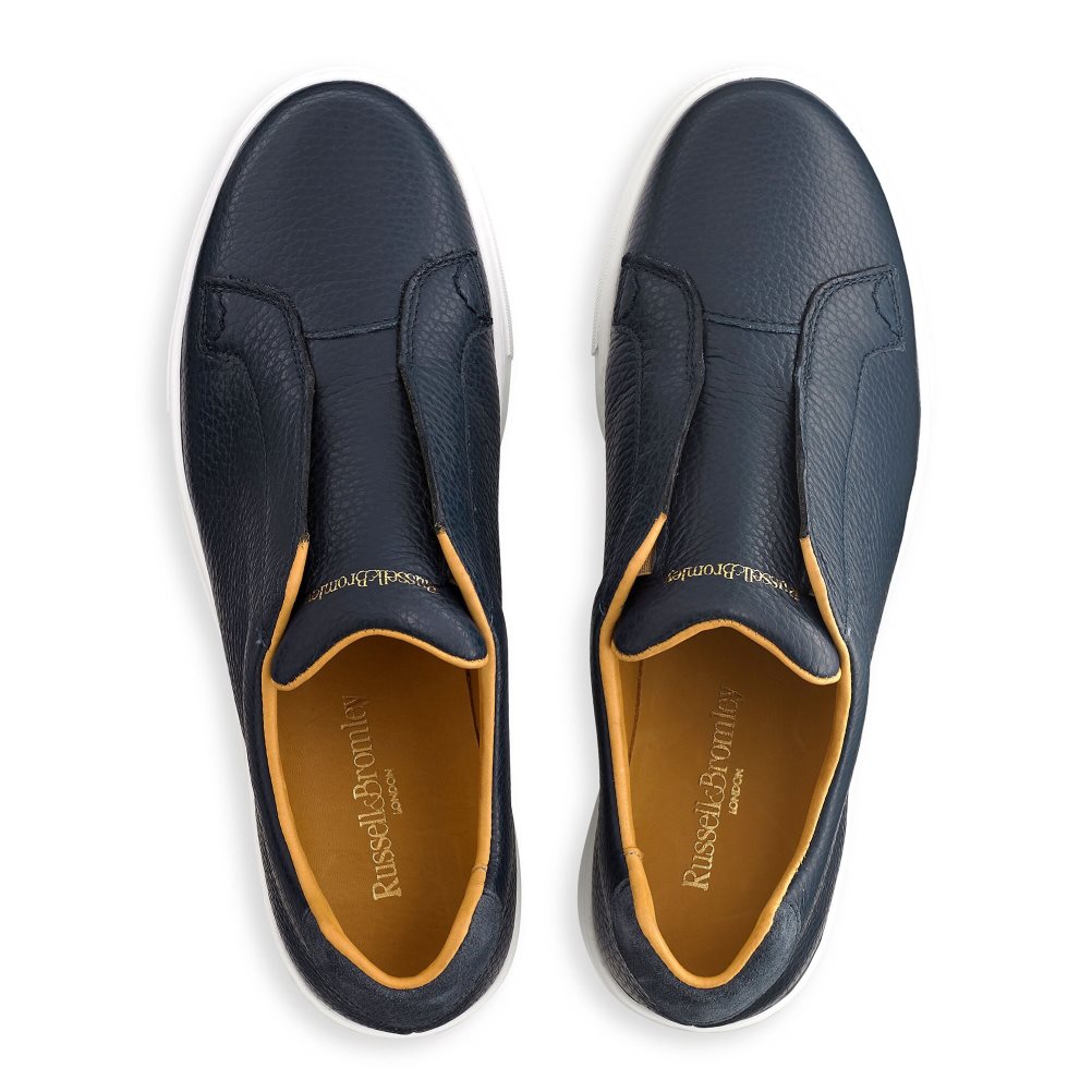 Navy Russell And Bromley Park Up Flatform Laceless Women's Platform Shoes | CA-7549L