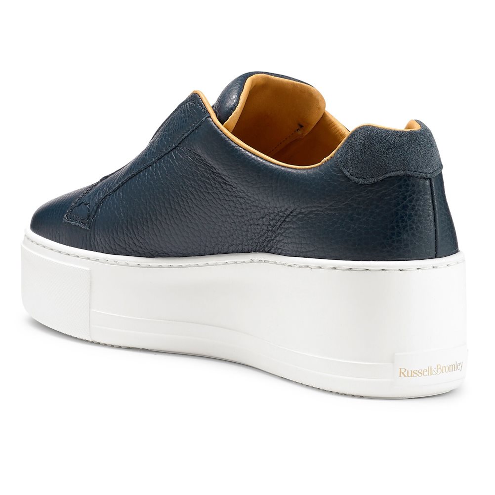 Navy Russell And Bromley Park Up Flatform Laceless Women's Platform Shoes | CA-7549L