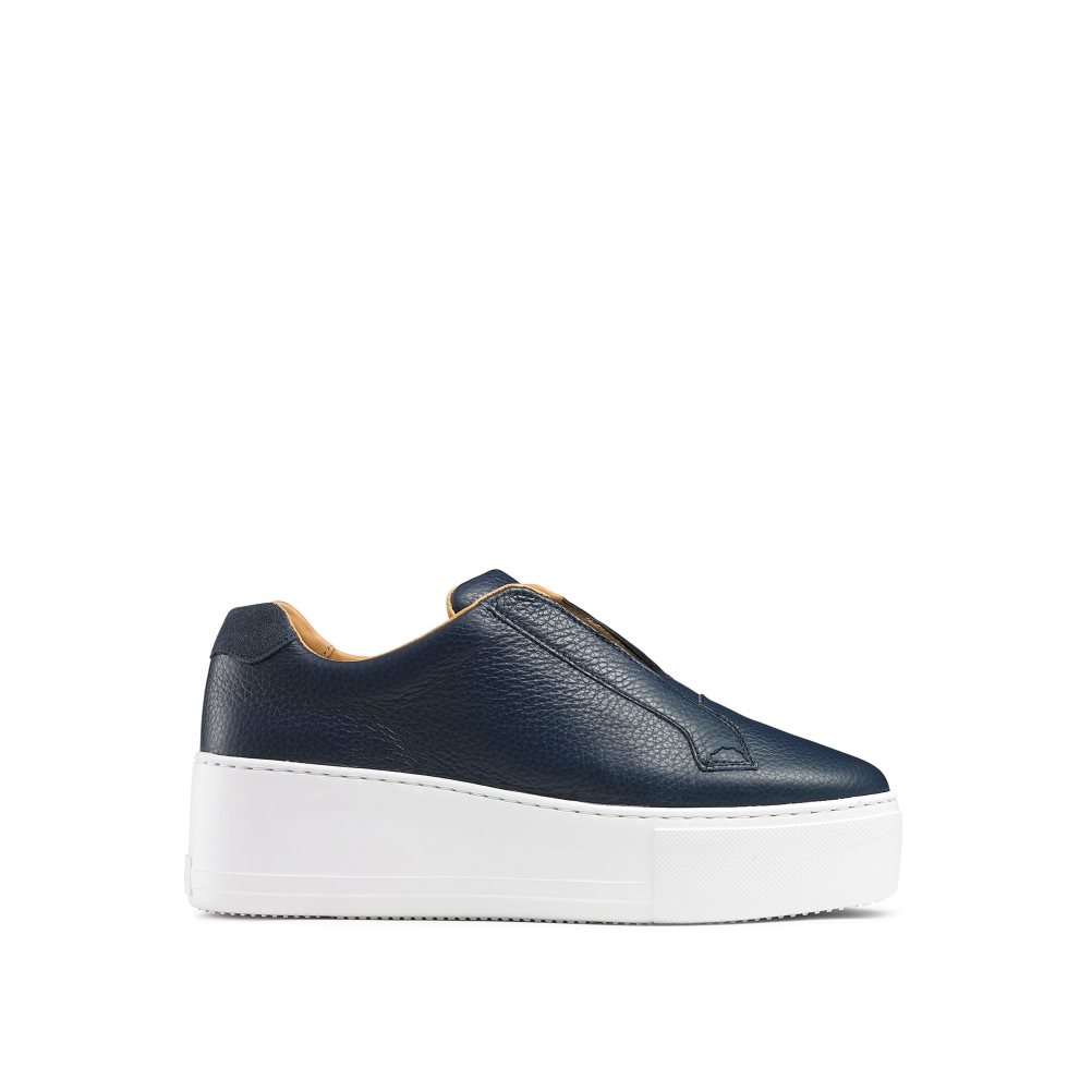 Navy Russell And Bromley Park Up Flatform Laceless Women\'s Platform Shoes | CA-7549L
