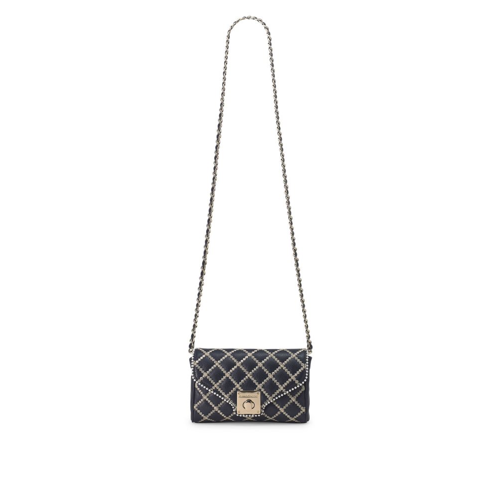 Navy Russell And Bromley Promenade Chain Women's Mini Bag | CA-8102G