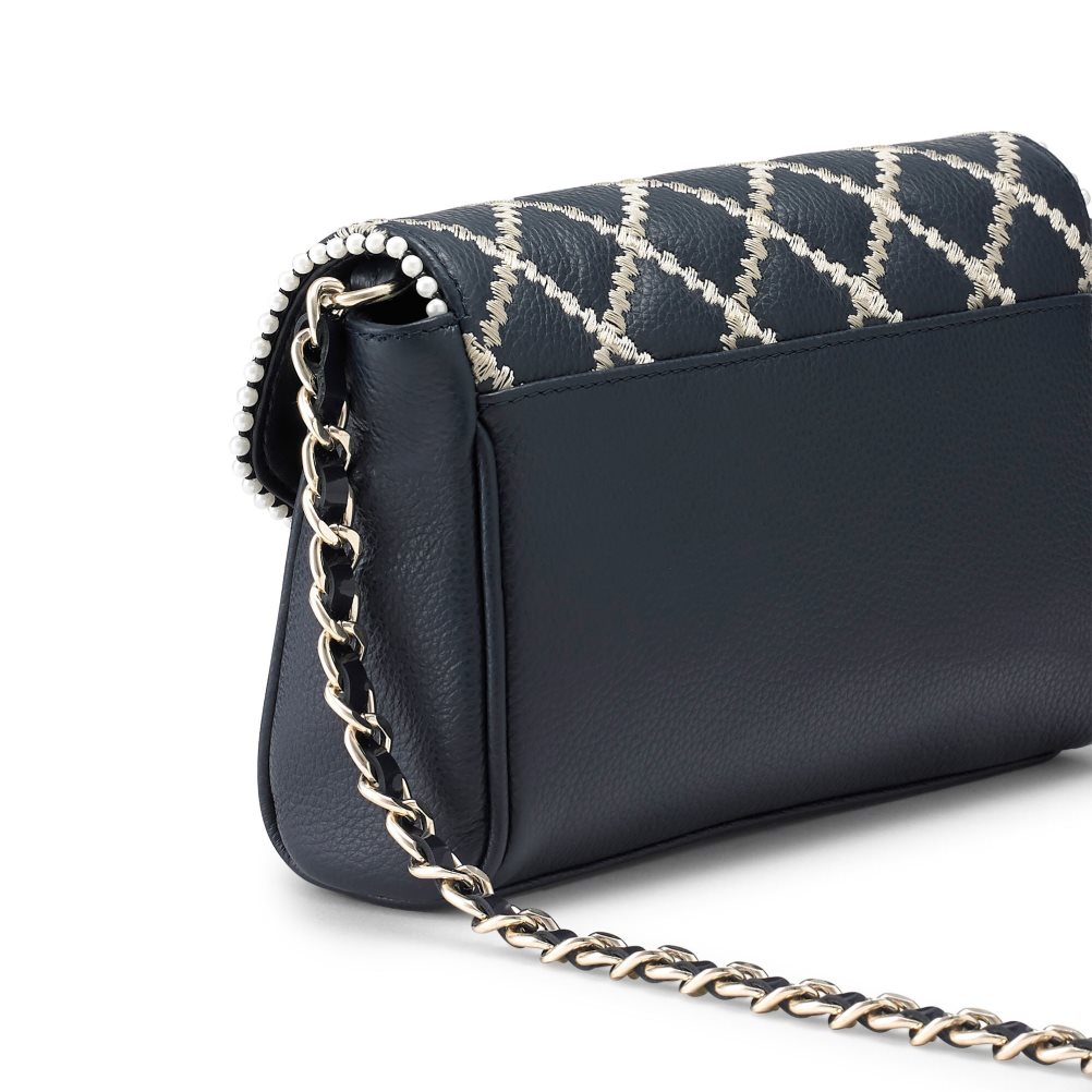 Navy Russell And Bromley Promenade Chain Women's Mini Bag | CA-8102G