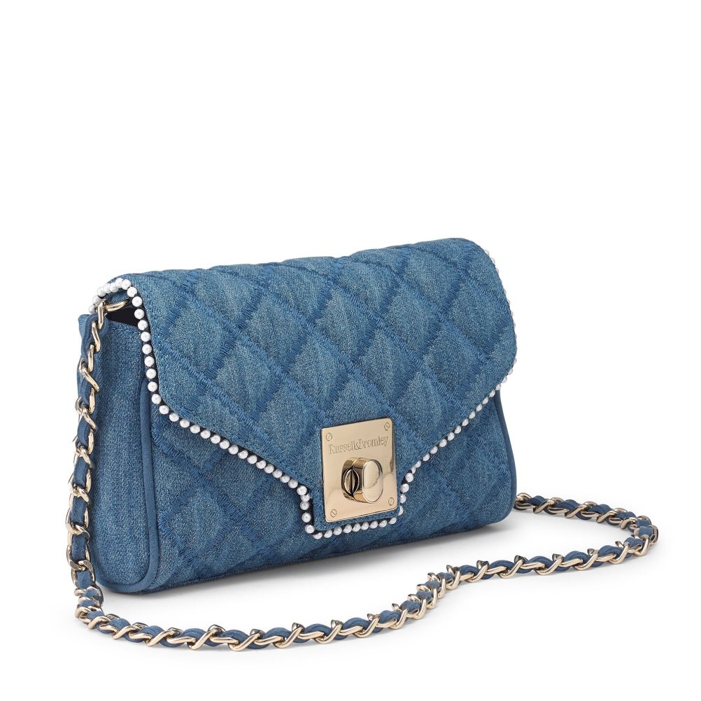 Navy Russell And Bromley Promenade Chain Women's Mini Bag | CA-9067A