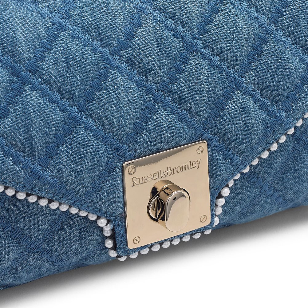 Navy Russell And Bromley Promenade Chain Women's Mini Bag | CA-9067A