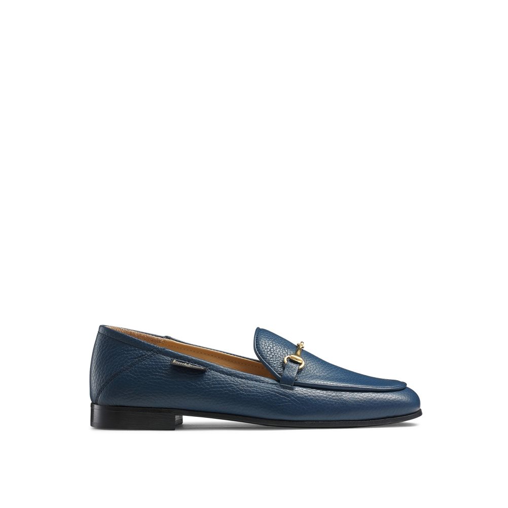 Navy Russell And Bromley Snaffle Women\'s Loafers | CA-5921P
