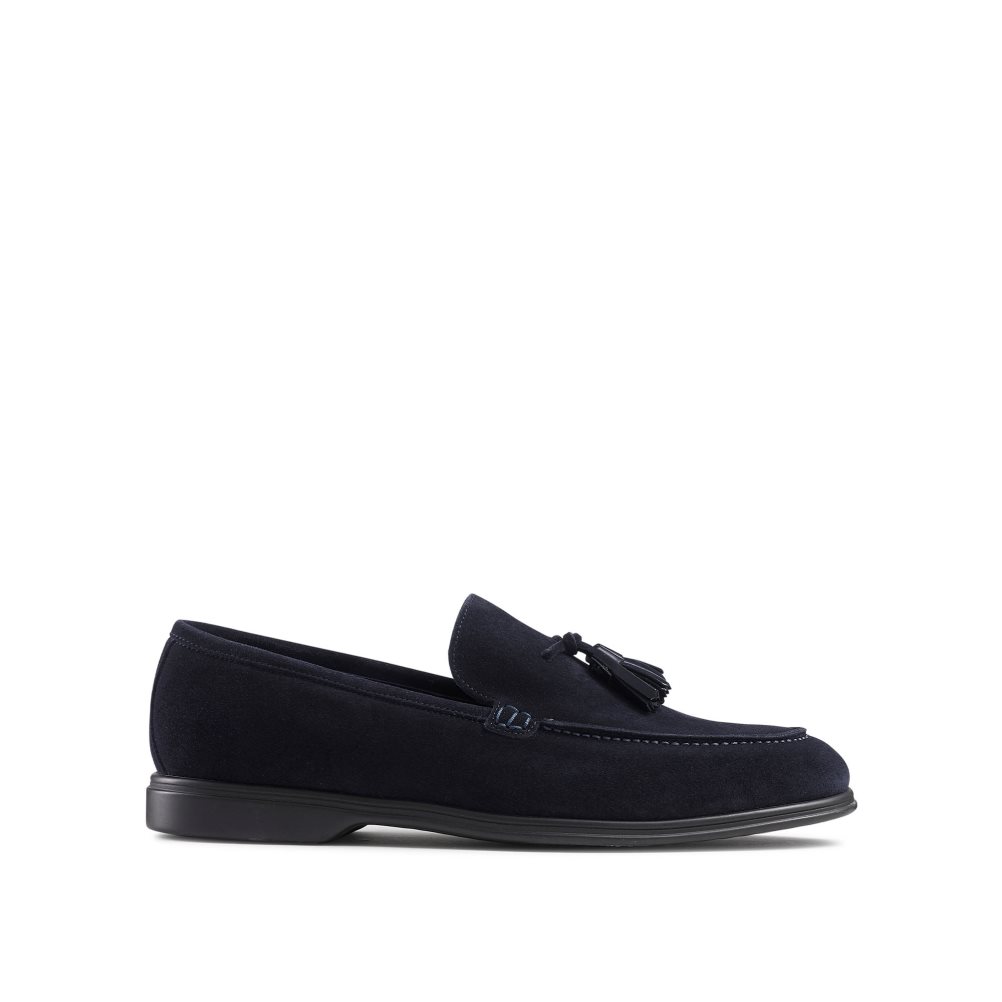 Navy Russell And Bromley Tassel Tassel Men\'s Formal Shoes | CA-8207Z