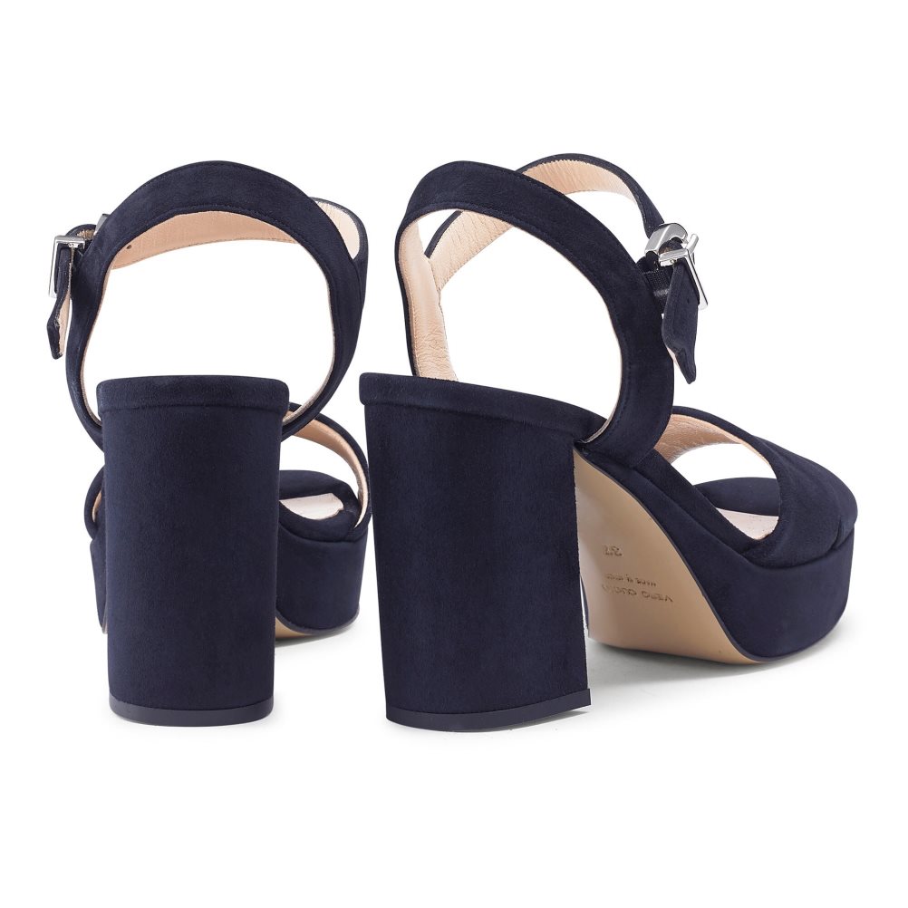 Navy Russell And Bromley Topform Platform Women's Heels Sandals | CA-0371P