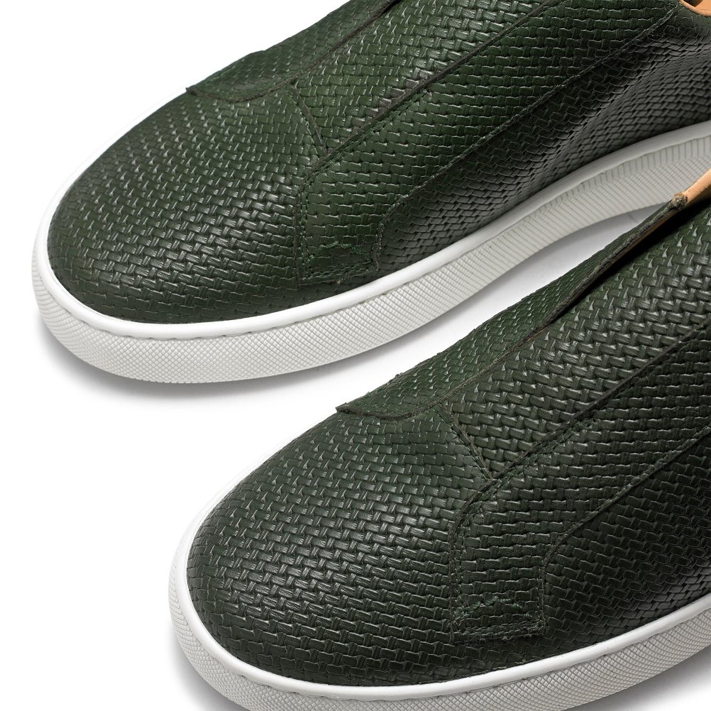 Olive Russell And Bromley Clearway M Laceless Men's Sneakers | CA-6845Q