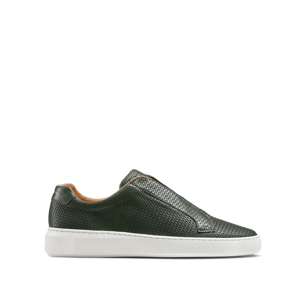 Olive Russell And Bromley Clearway M Laceless Men\'s Sneakers | CA-6845Q