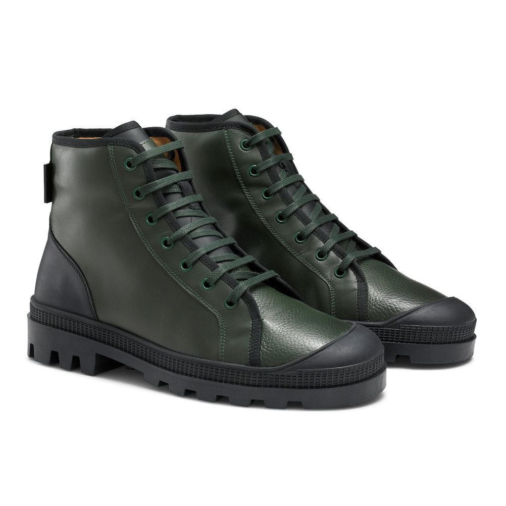 Olive Russell And Bromley Diego Lace Up Men's Ankle Boots | CA-5271J