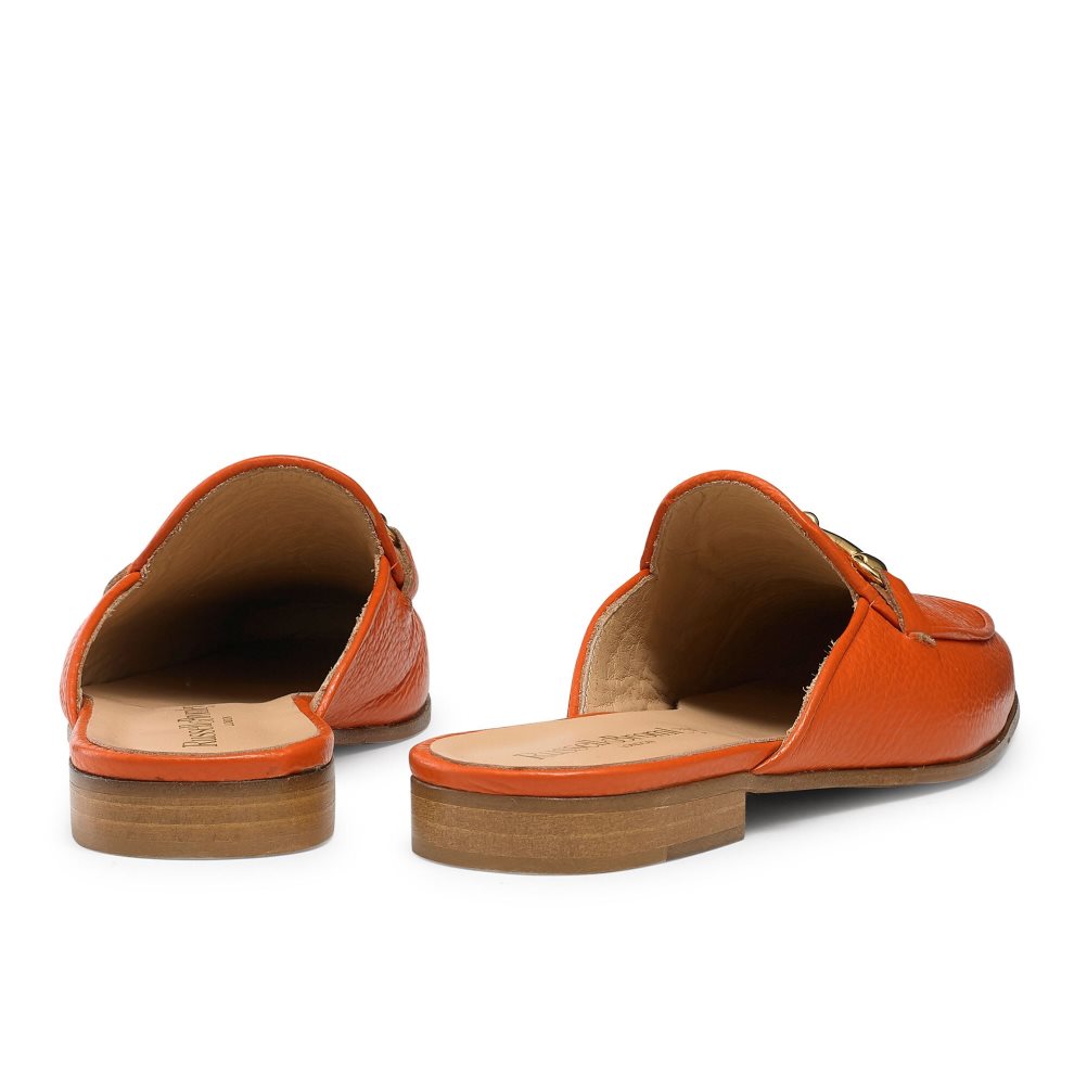 Orange Russell And Bromley Backless Women's Loafers | CA-8350Q