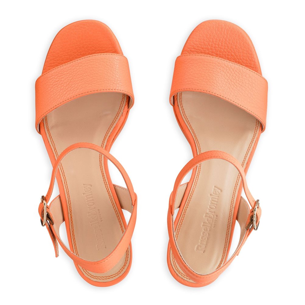 Orange Russell And Bromley Discoqueen Platform Women's Heels Sandals | CA-2796F