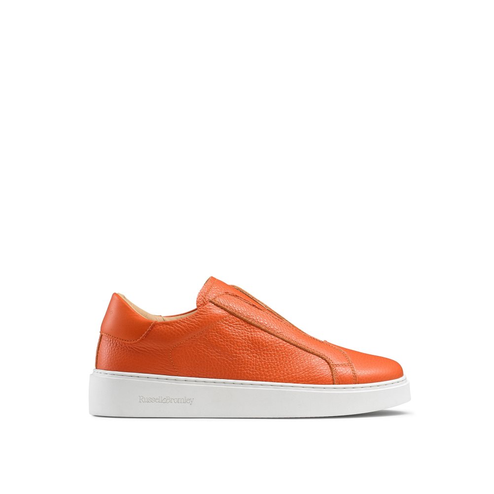 Orange Russell And Bromley Dream Laceless Women\'s Platform Shoes | CA-3597Q