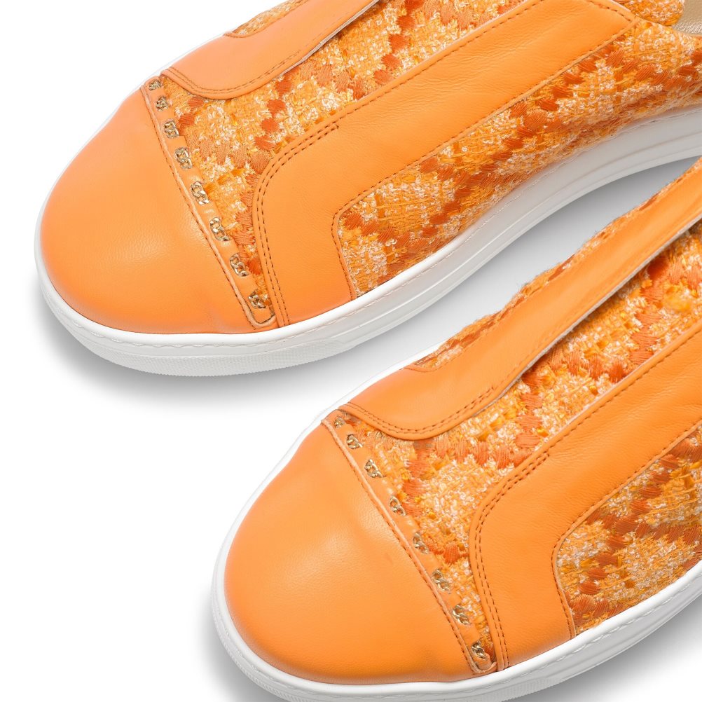 Orange Russell And Bromley Seawalk Laceless Women's Sneakers | CA-3821R