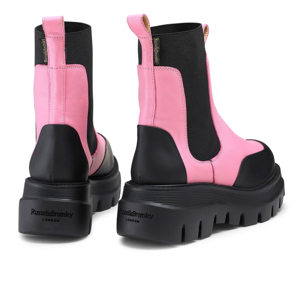 Pink / Black Russell And Bromley Conquer Women's Chelsea Boots | CA-0826B