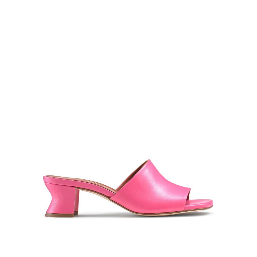 Pink Russell And Bromley Bon Bon Mid Block Women\'s Mules | CA-8793C