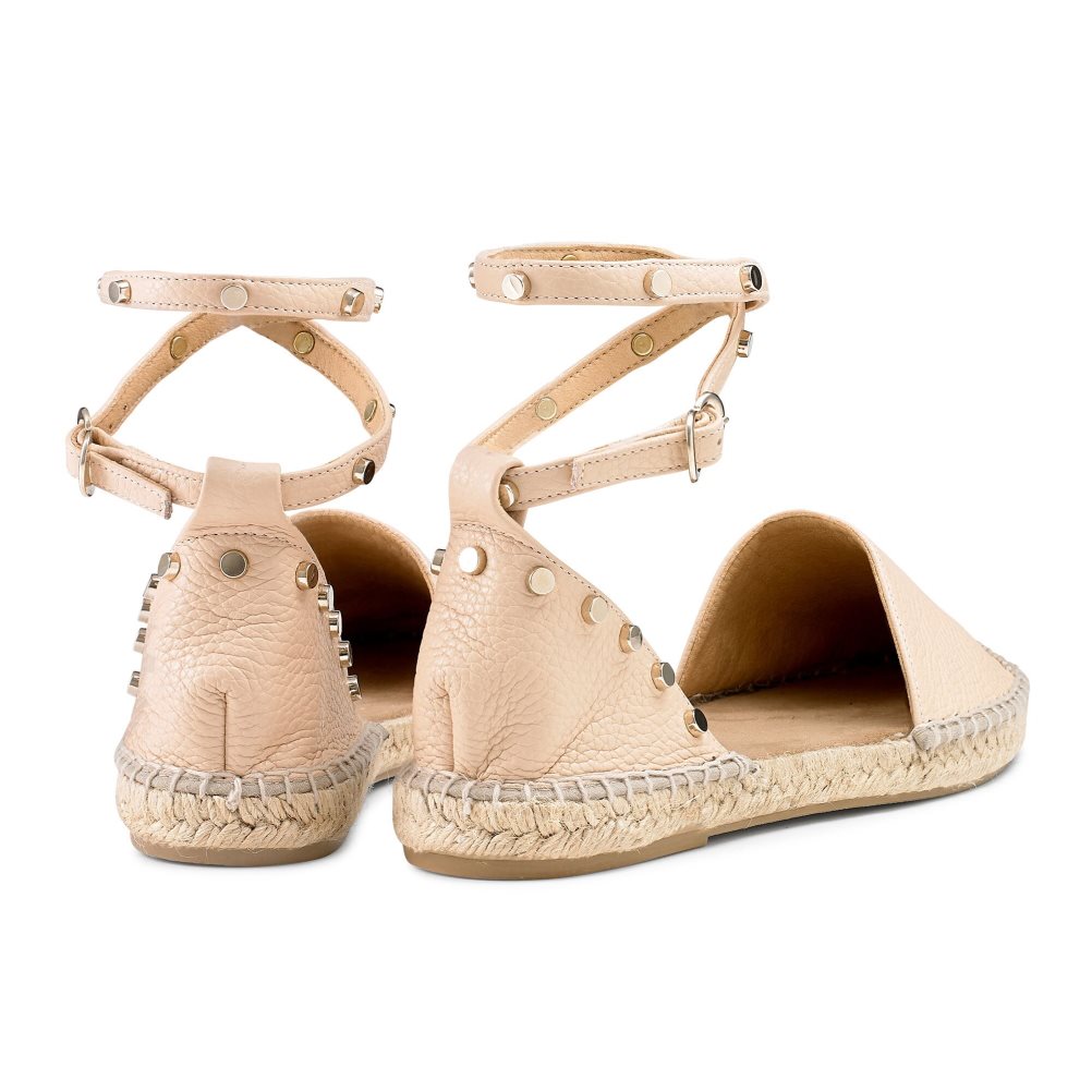 Pink Russell And Bromley Coin Wrap Ankle Wrap Women's Flat Sandals | CA-7301F