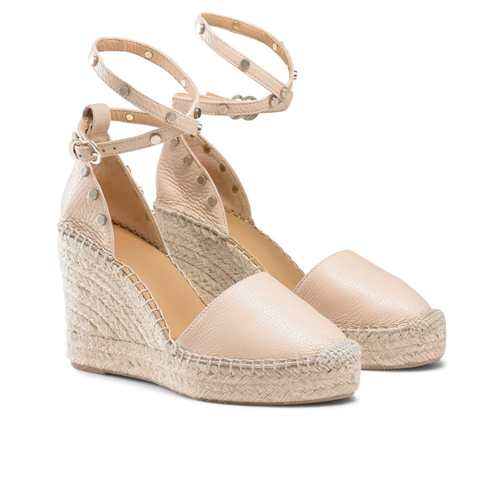 Pink Russell And Bromley Coinwraphi Espadrille Women's Wedges | CA-3071M